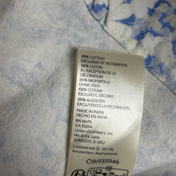 Free People Dainty Retro Dottie Light Blue and White Floral Feminine Mini Dress - Picture 12 of 13